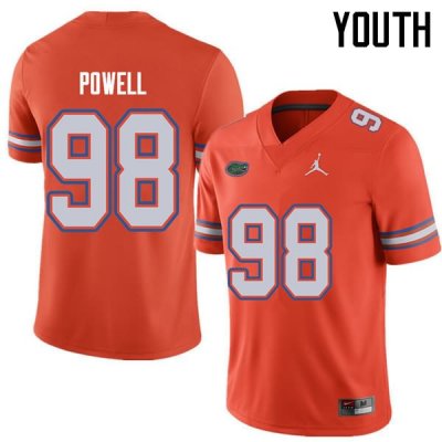 Youth Florida Gators #98 Jorge Powell NCAA Jordan Brand Orange Authentic Stitched College Football Jersey KYO5862GL